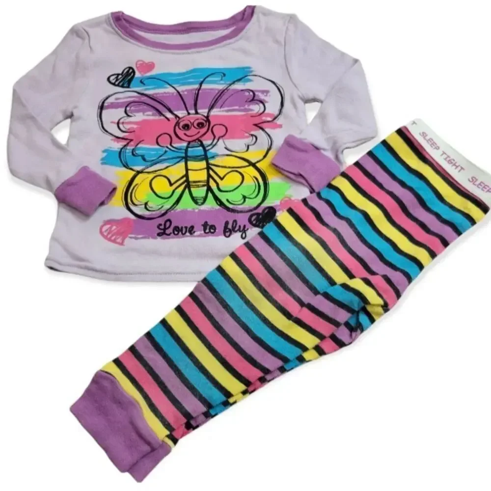 Faded Glory butterfly pajamas 12mo